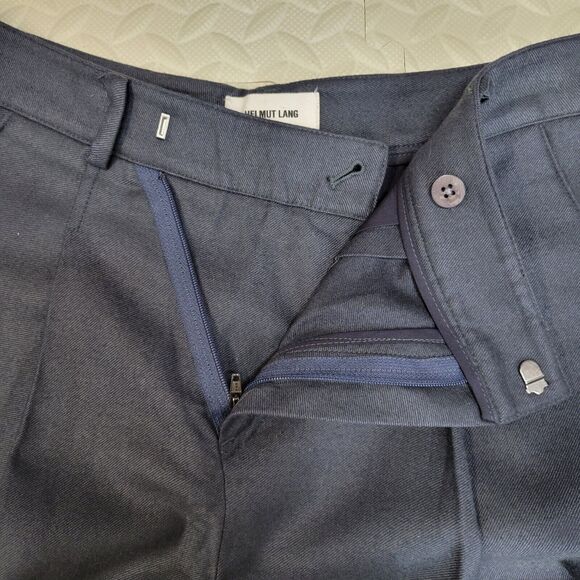 Helmut Lang Womens Pleated Pants Size 0 Asymmetrical Zip Wool Blend Gray - Picture 11 of 11